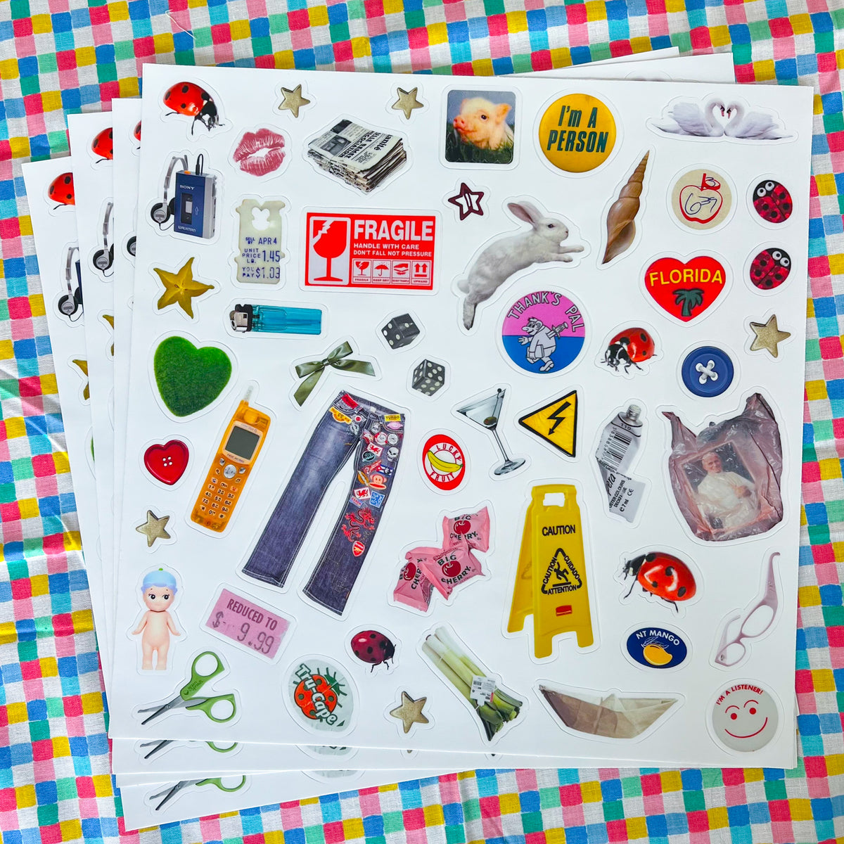collected objects sticker sheet
