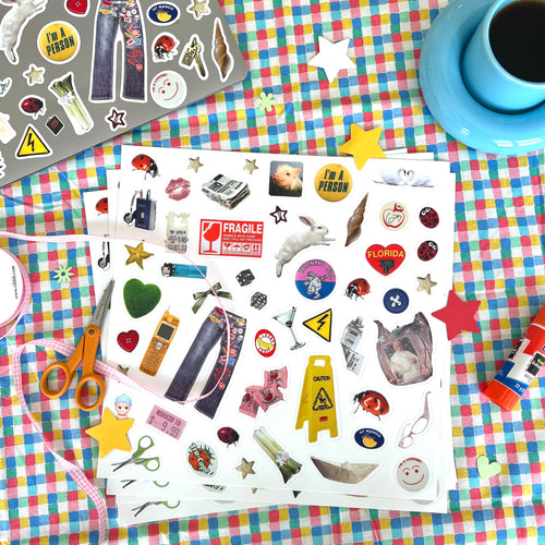 collected objects sticker sheet