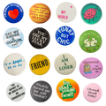 vintage button sticker sheet